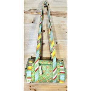 Longaberger Women's Green Floral Paisley Shoulder Crossbody Purse Casual